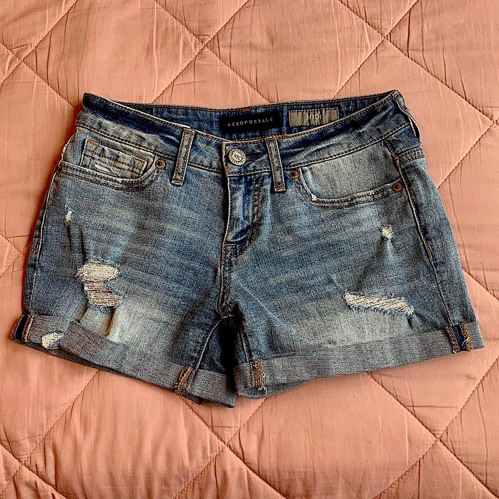 Denim jean shorts